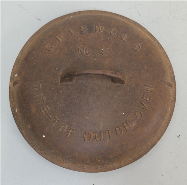  Griswold No. 8 - Tite Top Dutch Oven Lid - Lid Only