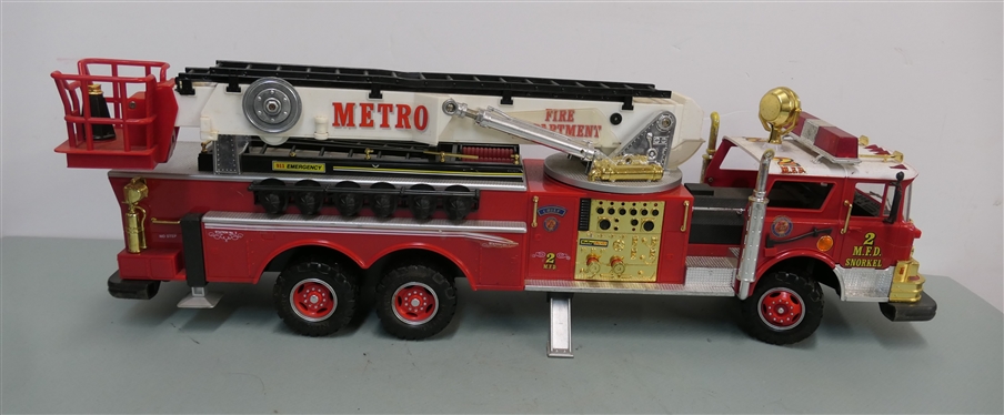 Metro Fire Department Battery Operated Fire Truck - 2 MFD Snorkel - Truck is 26 Long