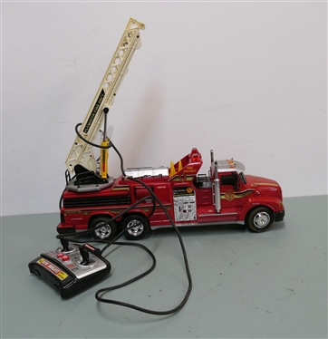 Vintage Remote Controlled Battery Operated Fire Truck Fire District 9 