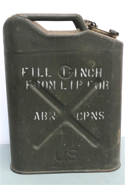 US Military Gas Can - ABN CPNS - Stenciled on Front 
