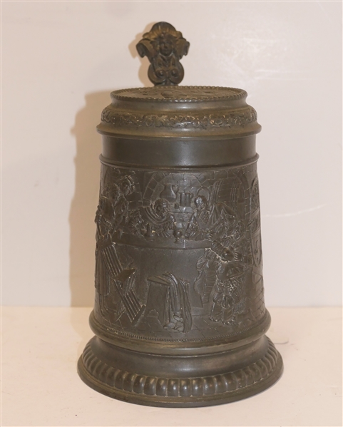 Felsenstein & Mainzer - F&M Made in Germany Pewter Stein - 6 1/2" Tall - 