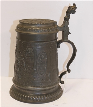 Felsenstein & Mainzer - F&M Made in Germany Pewter Stein - 6 1/2 Tall - 