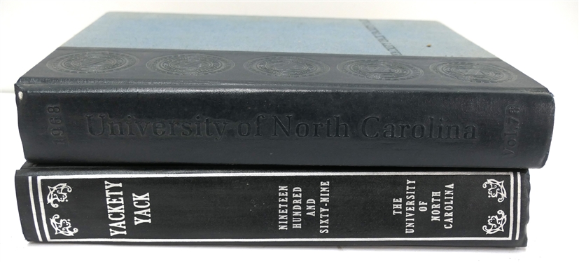 2 University of North Carolina at Chapel Hill Yackety Yack Year Book / Annuals - 1968 and 1969 