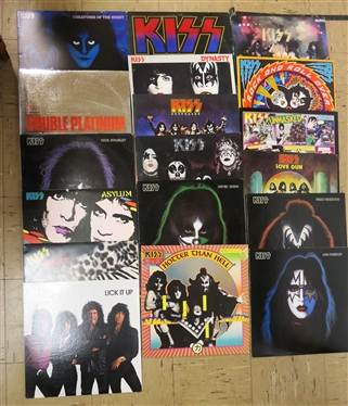 18 Original Kiss Albums - All in Excellent Condition - Asylum Hotter Than Hall Lick It Up Double Platinum Rock and Roll Over Love Gun and More
