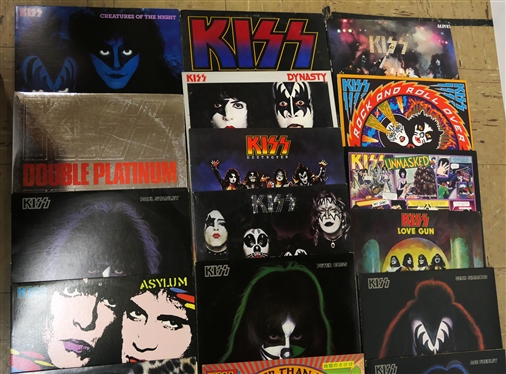 18 Original Kiss Albums - All in Excellent Condition - Asylum Hotter Than Hall Lick It Up Double Platinum Rock and Roll Over Love Gun and More