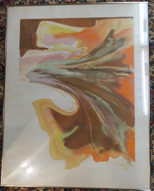 Crosswoods II Artist Signed Lithograph by Charlotte Robinson - For Susan and John - Gallery Framed - Frame Measures 37 by 29
