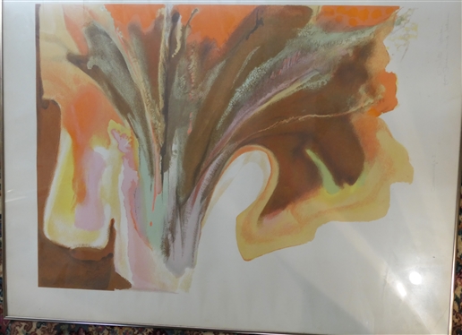 Crosswoods II Artist Signed Lithograph by Charlotte Robinson - For Susan and John - Gallery Framed - Frame Measures 37 by 29