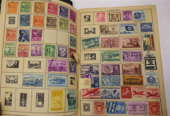 Modern Postage Stamp Album - Almost Full, U.S. First Day Covers & Special Covers, and The Atlas Stamp Album of the World - With Stamps 