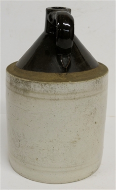 Cousins Supply Co. M.I. Hessberg & Son. Props. The Old Reliable Mail Order House Nos. 1100 and 1102 E. Cary St. Richmond, VA -1 Gallon  Brown and White Stone Jug - Jug Measures 12 Tall 