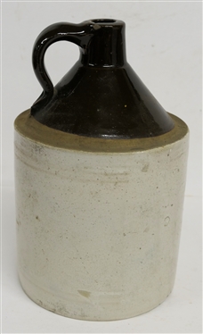 Cousins Supply Co. M.I. Hessberg & Son. Props. The Old Reliable Mail Order House Nos. 1100 and 1102 E. Cary St. Richmond, VA -1 Gallon  Brown and White Stone Jug - Jug Measures 12 Tall 