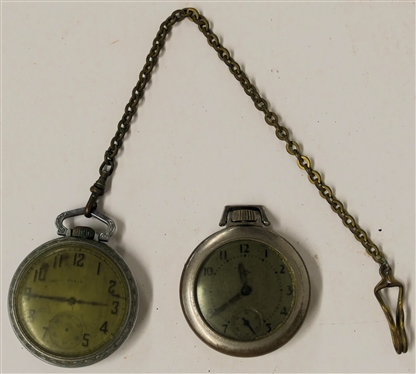 Elgin Pocket Watch with Second Register - Shield Back Case and Other Pocket Watch with Second Register 