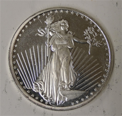 Silver Towne One Ounce .999 Fine Silver Bullion Round Coin 