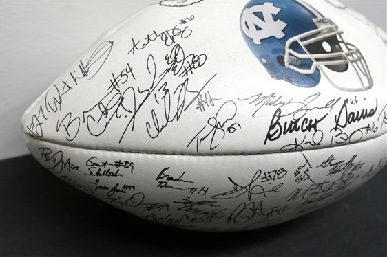 The Big Game UNC Chapel Hill 2010 Autographed Football- Autographed by The Full Team including Coach  Butch Davis