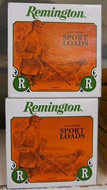 2 Boxes of Remington Sport Loads - 12 Gauge 2 3/4 Length 8 Shot - 100 Shells 