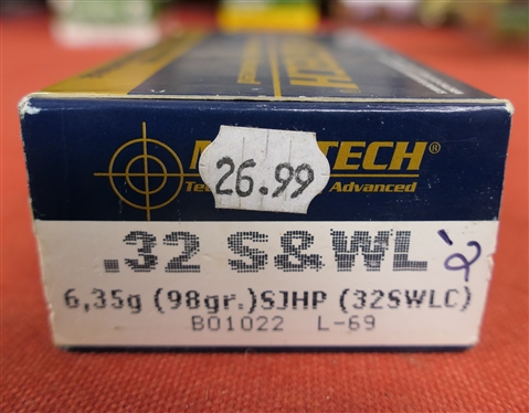 Magtech .32 S&WL - 6.35g (98gr) SJHP - 48 Rounds 