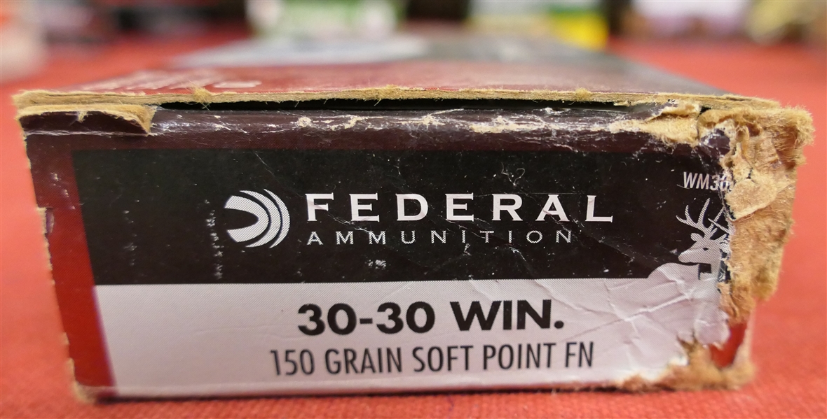 Federal Ammunition 30-30 WIN 150 Grain Soft Point FN - Full Box of 20 Rounds 