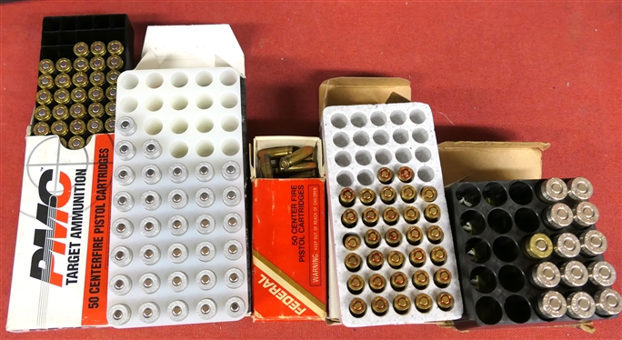 5 Partial Boxes of Ammunition - See Photos for Quantity - Federal 25 Auto, Remington .45 Auto, PMC 380 Auto, Winchester 25 Auto, and Blazer 9x18 Makarov