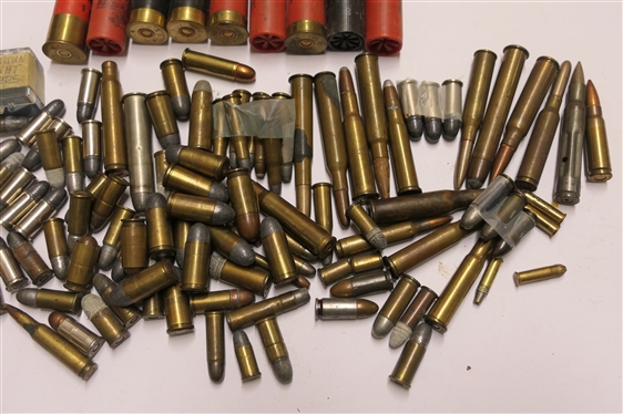 Mixed Lot of Ammunition including 12 Gauge Shot Gun Shells, 38 S&W, .22 Cal, .32 Cal, 30-30Win and More