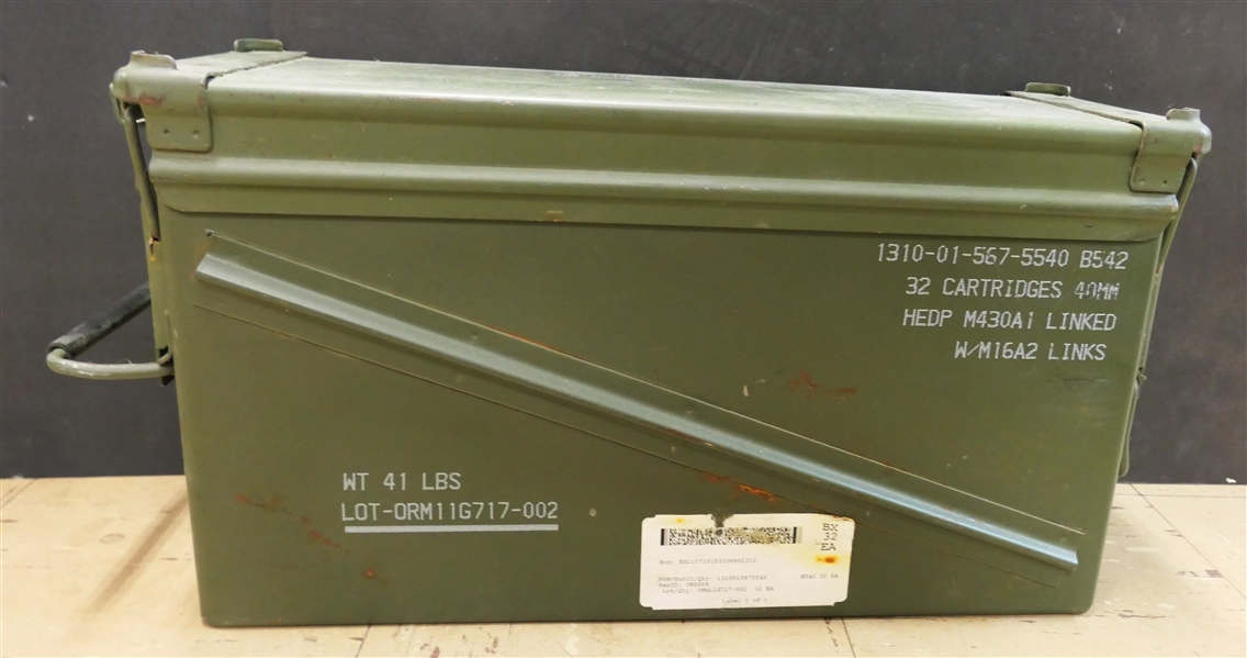 Large Military Ammo Can - For 32 Cartridges of 40mm 