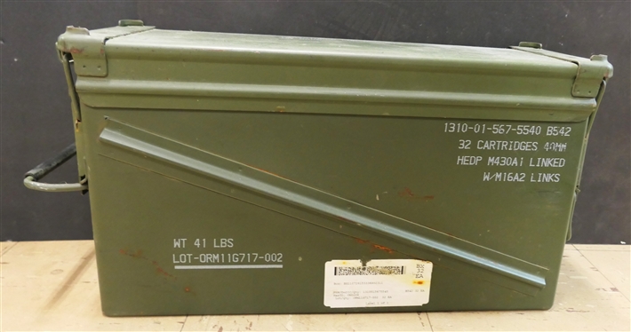 Large Military Ammo Can - For 32 Cartridges of 40mm 