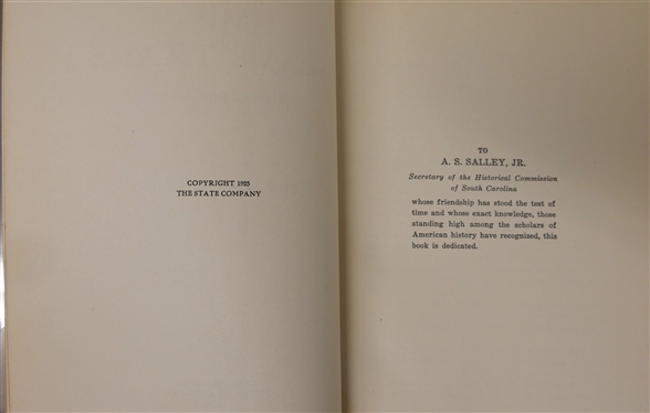 The Slave Trade Slavery and Color by Theodore D. Jervey - 1925 Hardcover Book - The State Company Publishers, Columbia S.C. - Hardcover Book with Dust Jacket