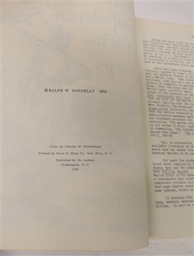 The History of the Confederate States Marine Corps by Ralph W. Donnelly - 1976 - Paperbound Published by the Author 