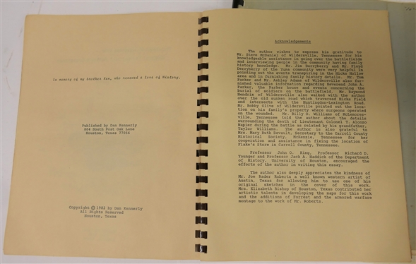3 Civil War Books - The Dawn of Lightning War- General Forrest and Parker''s Crossroads by Dan Kennerly - Spiral Bound 1982 Second Edition, The North Carolina Civil War Round Table Newsletter -...
