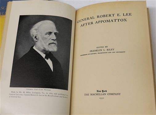 General Robert E. Lee After Appomattox by Franklin K. Riley - 1930 - Re - Issue - Hardcover Book with Dust Jacket and Gettysburg Edited by  Earl Schenck Miers and Richard A. Brown - 1948...