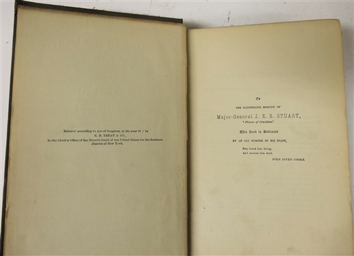 Wearing of the Gray by John Esten Cooke- 1867 Illustrated Hard Cover Book - Christmas Gift in 1890 
