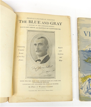 3 Paperback Books on The Civil War - Vicksburg by William C. Everhart - National Park Service Historical Handbook, Southern Album Magazine with Good Advertisements, and The Blue and Gray -...