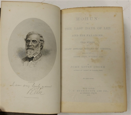 Mohun or The Last Days of Lee and His Paladins Final Memoirs of a Staff Officer Serving in Virginia -From the MSS of Colonel Surry, of Eagle''s Nest. - By John Esten Cooke - 1869 - Hardcover Book...