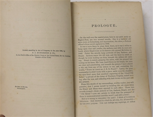 Mohun or The Last Days of Lee and His Paladins Final Memoirs of a Staff Officer Serving in Virginia -From the MSS of Colonel Surry, of Eagle''s Nest. - By John Esten Cooke - 1869 - Hardcover Book...
