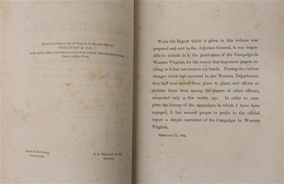 Report on the Organization and Campaigns of the Army of the Potomac: To Which is Added an Account of the Campaign in Western Virginia, with Plans of Battle- Fields By George B. McClellan - Major...