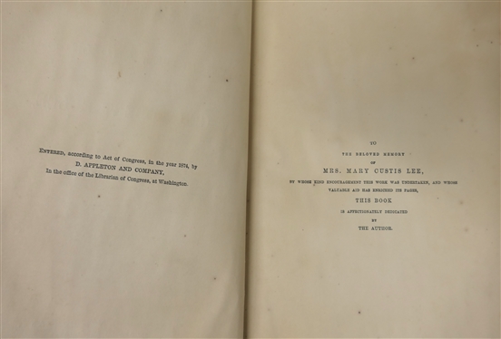 Personal Reminiscences, Anecdotes, and Letters of Gen. Robert E. Lee By Rev. J. William Jones, D.D., - Published by authority of the Lee family and of the Facility of Washington and Lee...