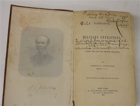 Narrative of Military Operations Directed During The Late War Between the States by Joseph E. Johnston, General C.S.A. - Illustrated by Steel Plates and Maps - 1874 First Edition Hardcover Book...