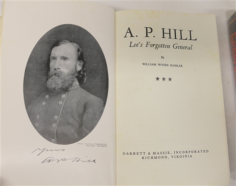 3 Hardcover Civil War Books with Dust Jackets  - A.P. Hill - Lee''s Forgotten General by William Woods Hassler - Revised and Reprinted in 1962, A Carolinian Goes to War - The Civil War Narrative...