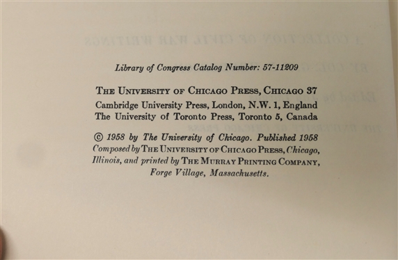 The Civil War - A Soldiers View by Col. G.F.R. Henderson - 1958 The University of Chicago Press - Hardcover Book with Dust Jacket and Jubal''s Raid - General Early''s Famous Attack on Washington...