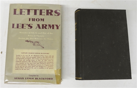 Letters From Lee''s Army or Memoirs of Life in and Out of The Army in Virginia During The War Between The States Compiled by Susan Leigh Blackford - 1947 Hardcover with Dust Jacket - Charles...