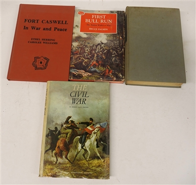 4 Hardcover Book on the Civil War - Statesmen of the Lost Cause By Burton J. Hendrick - 1939 First Edition, First Bull Run - The Nation Wakes to War by Bruce Palmer - 1965 First Printing with...