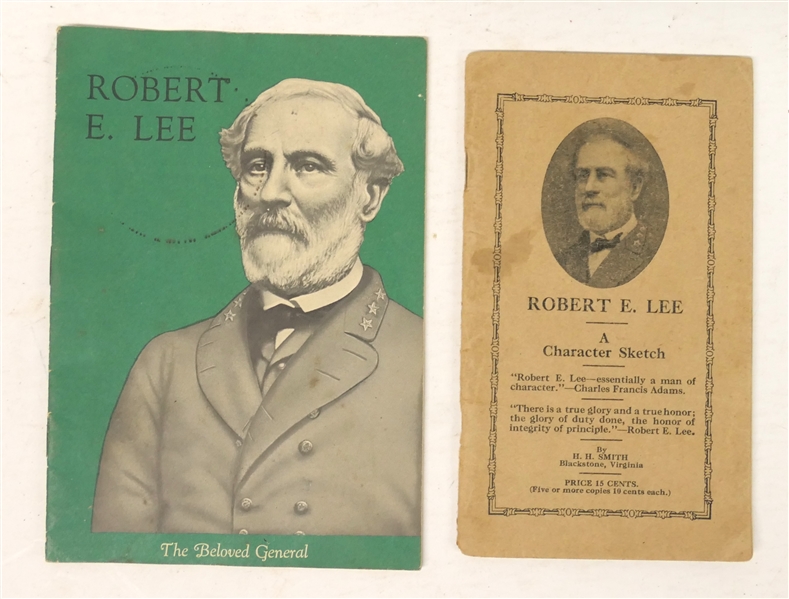 "Robert E. Lee A Character Sketch" by H.H. Smith - Blackstone, Virginia - Pocket Size Booklet and "Robert E. Lee - The Beloved General" Booklet From The John Hancock Mutual Life Insurance Company 