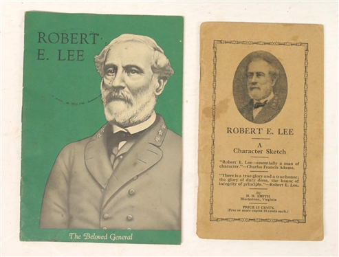 Robert E. Lee A Character Sketch by H.H. Smith - Blackstone, Virginia - Pocket Size Booklet and Robert E. Lee - The Beloved General Booklet From The John Hancock Mutual Life Insurance Company 