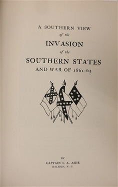 A Southern View of the Invasion of the Southern States and War of 1861-65 by Captain S.A. Ashe - Raleigh, NC- 1930 Paperback Book and Trial and Death of Henry Wirz 1908 Paperback Book 