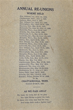 Dixie Dates United Daughters of the Confederacy - St. Louis Chapter - 624 - St. Louis, MO. - 1912 Paperback Book - String Bound and List of Organized Camps of the United Confederate Veterans...
