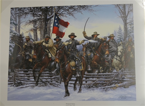 Thompson''s Station Tennessee, March 5, 1863 - By John Paul Strain - Artist Signed Limited Edition Print - Number 421/1250 - Published by Gettysburg Military Publishing - Gettysburg, PA- With...
