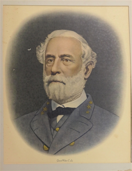 General Robert E. Lee Print - "We Are Proud of Our Heritage" Compliments of George E. London - Print Measures 22" By 16"