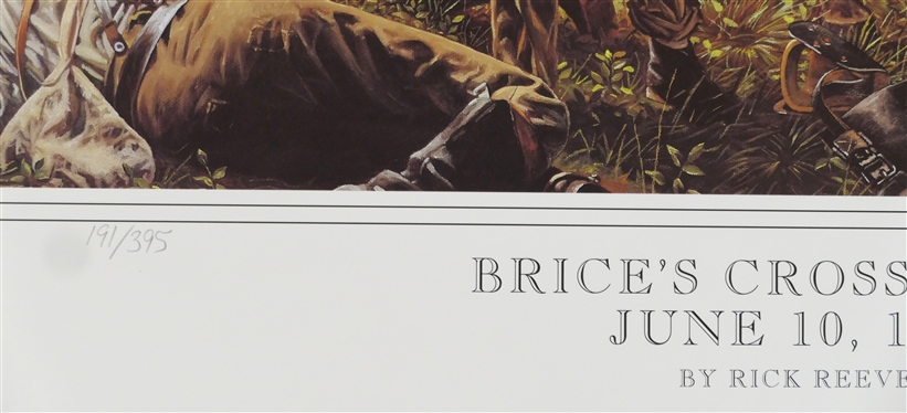 Brice''s Cross Roads June 10, 1864 By Rick Reeves - Artist Signed and Numbered Print 191/395 - With Certificate of Authenticity - Print Measures 18 By 20 1/2 