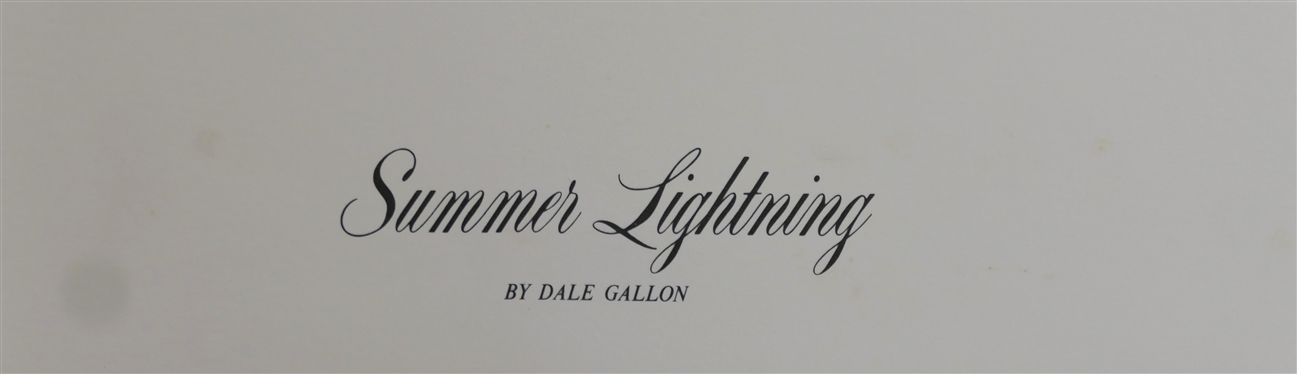 Summer Lightning by Dale Gallon - 1984 Limited Edition Artist Signed and Numbered Print 289/950 - With Certificate of Authenticity - Print Measures 23 by 30 