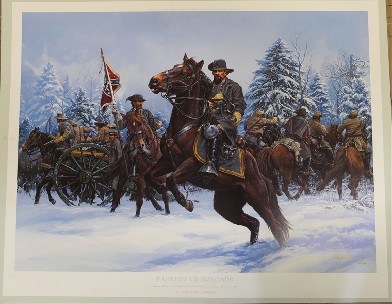 "Parkers Crossroads" by John Paul Strain - Artist Signed Limited Edition Print - 520/950 - With Certificate of Authenticity - Newmark Publishing U.S.A. - Print Measures 24" By 31"