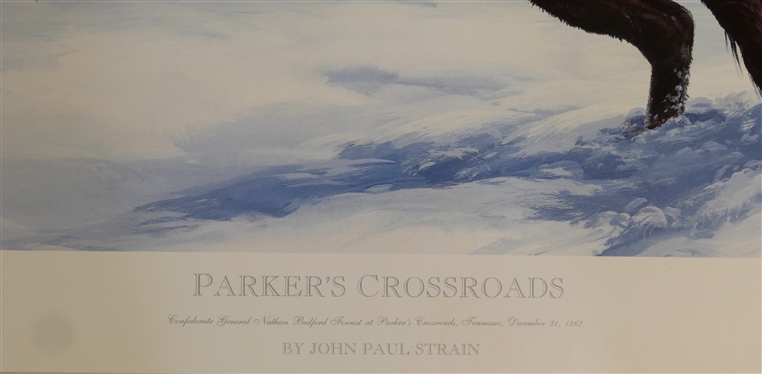 Parker''s Crossroads by John Paul Strain - Artist Signed Limited Edition Print - 520/950 - With Certificate of Authenticity - Newmark Publishing U.S.A. - Print Measures 24 By 31