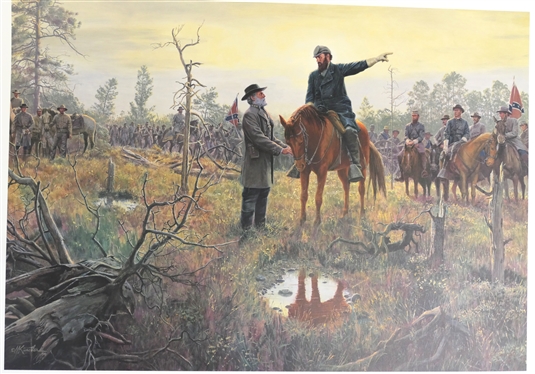 The Last Meeting by Mort Kunstler - Artist Signed Limited Edition Print - Number 745/1500 by American Print Gallery - Gettysburg, PA - With Certificate of Authenticity - Print Measures 24 1/2 by...